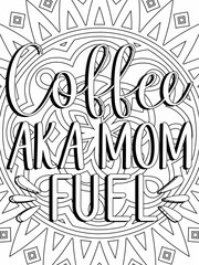 Hand-drawn coloring page for kids and adults. Coffee cup and flowers. A beautiful drawing for girls with patterns and small details. Pictures to color. Vector