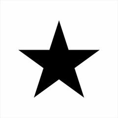 black star on white background