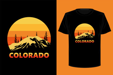Colorado retro vintage t shirt design