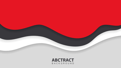 Abstract background red black color in paper cut style