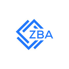 ZBA technology letter logo design on white  background. ZBA creative initials technology letter logo concept. ZBA technology letter design.
