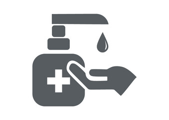 using handsanitiser illustration