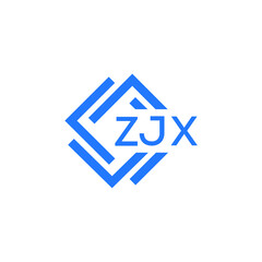 ZJX technology letter logo design on white  background. ZJX creative initials technology letter logo concept. ZJX technology letter design.
