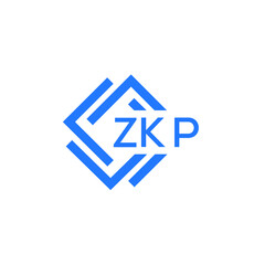 ZKP technology letter logo design on white  background. ZKP creative initials technology letter logo concept. ZKP technology letter design.
