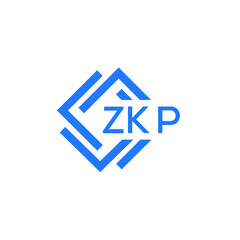 Fototapeta premium ZKP technology letter logo design on white background. ZKP creative initials technology letter logo concept. ZKP technology letter design. 