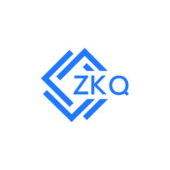 Fototapeta premium ZKQ technology letter logo design on white background. ZKQ creative initials technology letter logo concept. ZKQ technology letter design. 