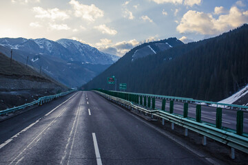 Xinjiang fruit valley and highway