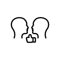 Black line icon for commitments