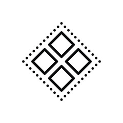 Obraz premium Black line icon for each