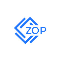 Obraz premium ZOP letter logo design on white background. ZOP creative initials letter logo concept. ZOP letter design. 