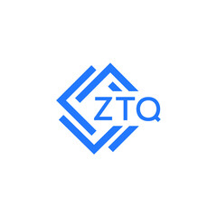 ZTQ technology letter logo design on white  background. ZTQ creative initials technology letter logo concept. ZTQ technology letter design.
