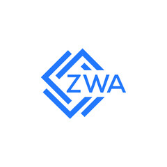 ZWA letter logo design on white background. ZWA  creative initials letter logo concept. ZWA letter design.