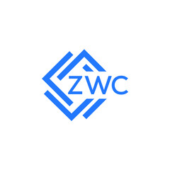 ZWC letter logo design on white background. ZWC  creative initials letter logo concept. ZWC letter design.