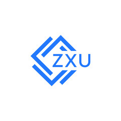 ZXU letter logo design on white background. ZXU  creative initials letter logo concept. ZXU letter design.