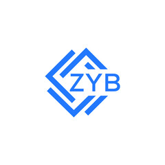 Obraz premium ZYB letter logo design on white background. ZYB creative initials letter logo concept. ZYB letter design.