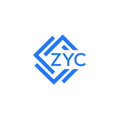 ZYC letter logo design on white background. ZYC  creative initials letter logo concept. ZYC letter design.