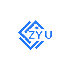 Fototapeta premium ZYU letter logo design on white background. ZYU creative initials letter logo concept. ZYU letter design.