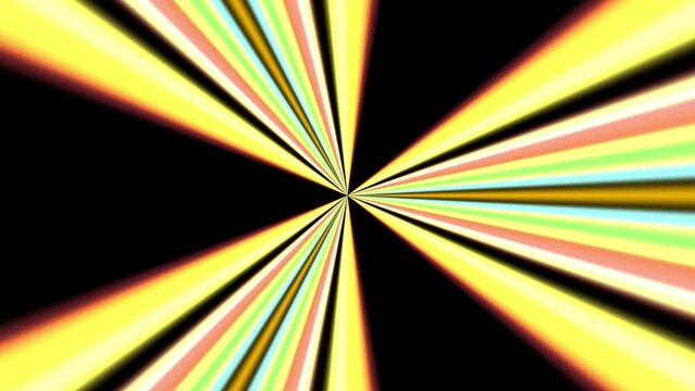 Space line hyperzoom at center mirror animation kaleidoscope. 2D rendering abstract background