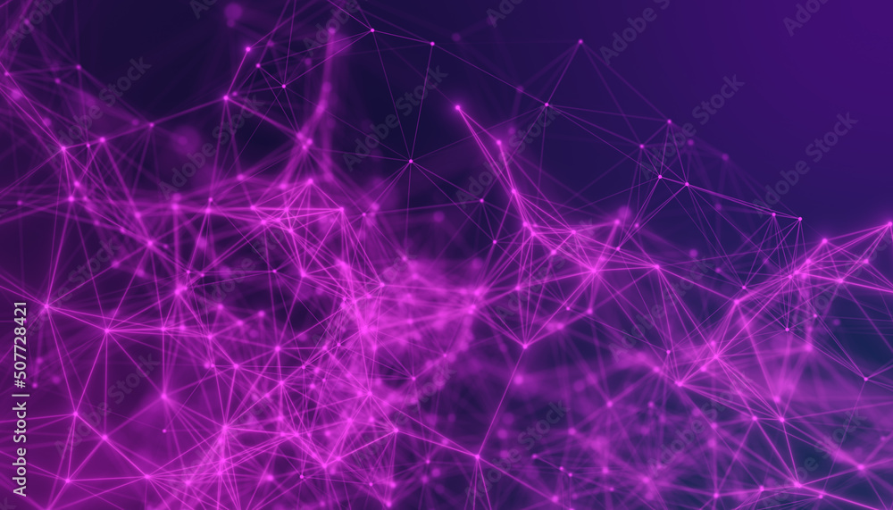 Poster illustration of abstract network connection structure