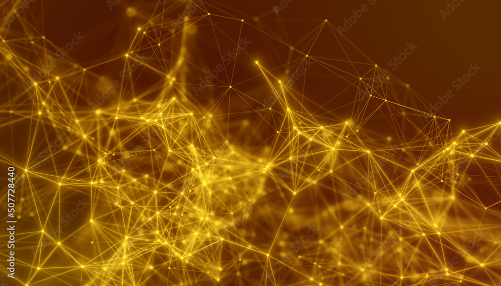 Poster illustration of abstract network connection structure