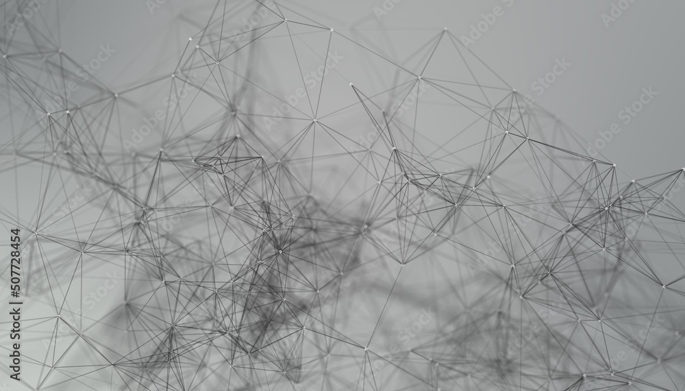 Poster illustration of abstract network connection structure