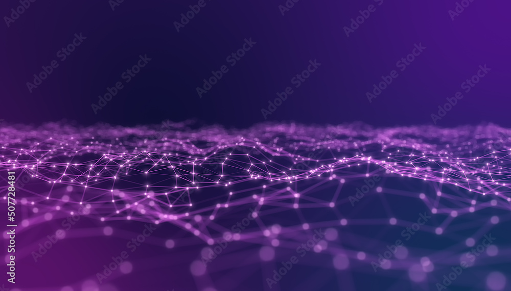 Poster illustration of abstract network connection structure