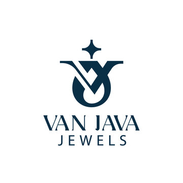 Premium Vector abstract letter V J Logo. Beautiful Logotype design for luxury company branding.