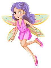 Fototapeta na wymiar Fantastic fairy girl cartoon character