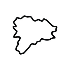 Black line icon for edinburgh