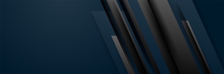 Obraz premium Black and blue abstract banner background