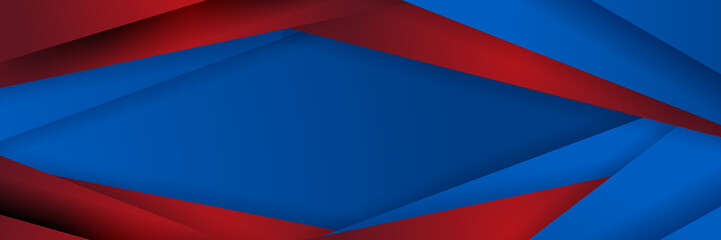 Red and blue abstract banner background