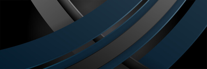 Obraz premium Black and blue abstract banner background