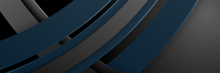 Obraz premium Black and blue abstract banner background