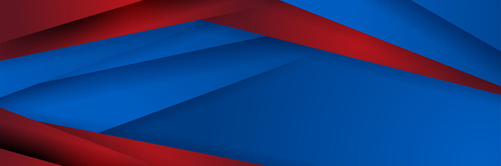 Red and blue abstract banner background
