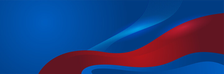 Red and blue abstract banner background