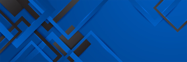 Black and blue abstract banner background