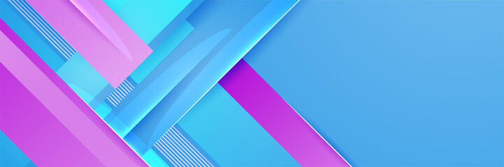 Fototapeta premium Blue pink and purple abstract banner background
