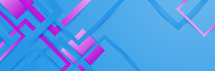Fototapeta premium Blue pink and purple abstract banner background