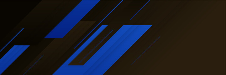 Black and blue abstract banner background