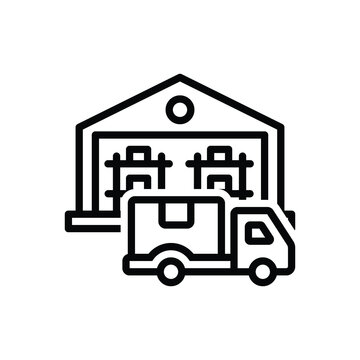 Black line icon for distributors