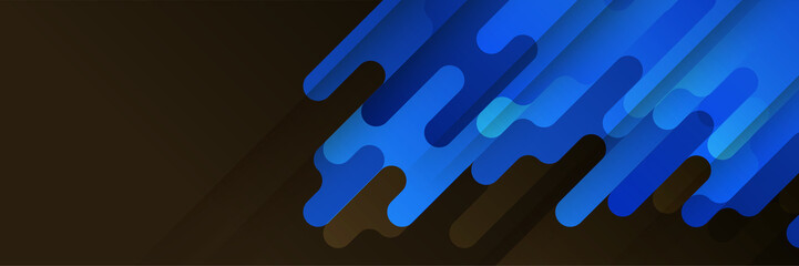 Black and blue abstract banner background