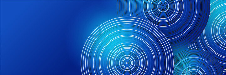 Black and blue abstract banner background