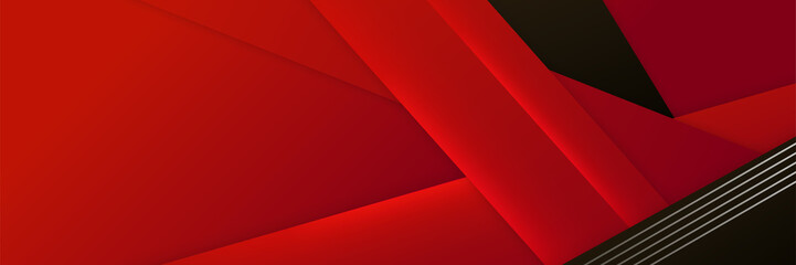 Black and red abstract banner background