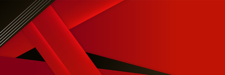 Black and red abstract banner background