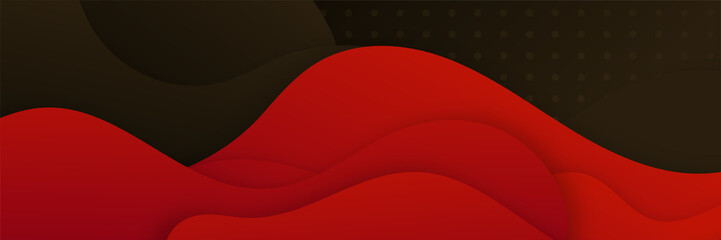 Black and red abstract banner background