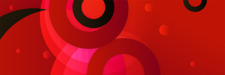 Black and red abstract banner background