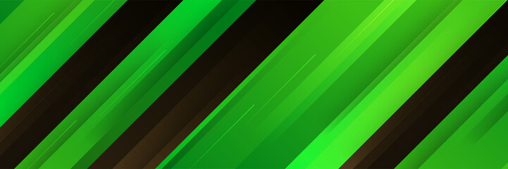 Green and black abstract banner background