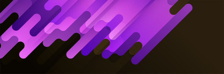 Purple and black abstract banner background