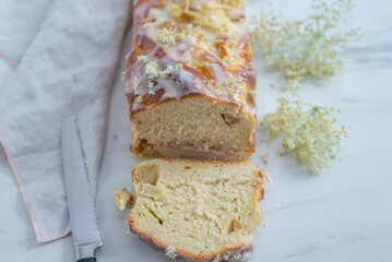 sweet home made rhubarb brioche babka