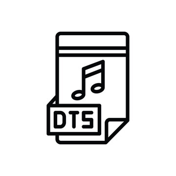 Black line icon for dts application